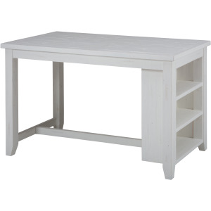 Madaket Reclaimed Pine Counter Height Table with 3 Shelf Storage