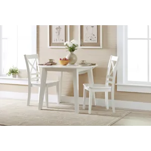 Simplicity Solid Wood Classic Round Drop-Leaf Table