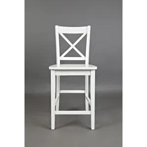 Simplicity Solid Wood Classic X-Back Counter Stool(Set Of 2)