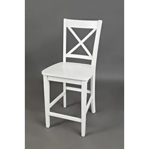 Simplicity Solid Wood Classic X-Back Counter Stool(Set Of 2)