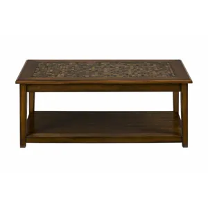 Baroque 48\" Coffee Table With Mosaic Tile Inlay