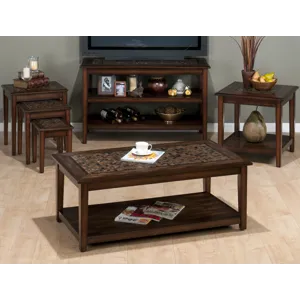 Baroque 48\" Coffee Table With Mosaic Tile Inlay