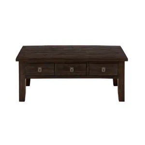 Kona Grove 48\" Distressed Solid Wood Rectangle Coffee Table