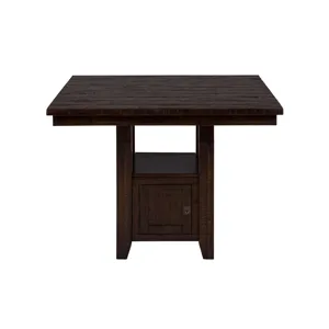 Kona Grove Distressed Rustic Solid Wood 48\" Square Pub Table With Storage Base