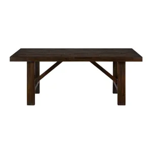 Kona Grove 79\" Distressed Rustic Solid Wood Trestle Dining Table