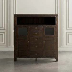 Kona Grove Distressed Rustic Solid Acacia Cabinet