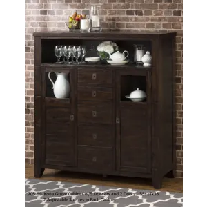 Kona Grove Distressed Rustic Solid Acacia Cabinet