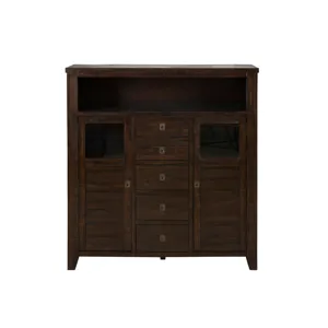 Kona Grove Distressed Rustic Solid Acacia Cabinet