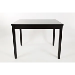 Dark Rustic Prairie Five Piece Counter Height Dining Set Table And 4 Faux Leather Stools