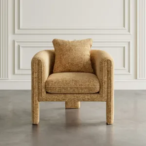 Adley Modern Upholstered Vintage Accent Armchair With Pillow