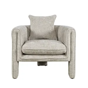 Adley Modern Upholstered Vintage Accent Armchair With Pillow
