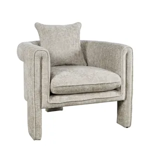 Adley Modern Upholstered Vintage Accent Armchair With Pillow