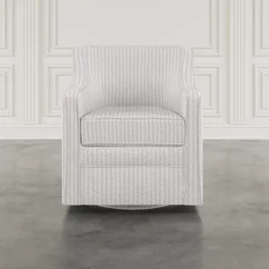 Barrett Crux Transitional Modern Textured Upholstery Swivel Accent Armchair