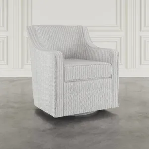 Barrett Crux Transitional Modern Textured Upholstery Swivel Accent Armchair
