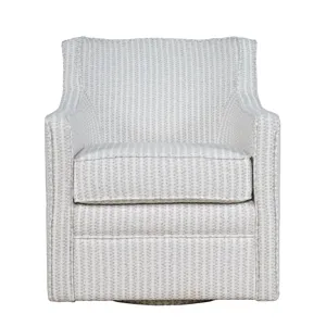 Barrett Crux Transitional Modern Textured Upholstery Swivel Accent Armchair