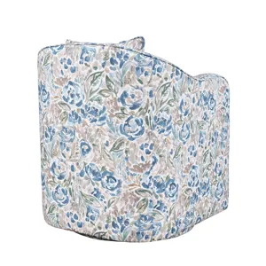 Daisy Bloom Classic Traditional Swivel Accent Armchair With Pillow