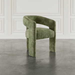 Bowen Modern Three-Leg Upholstered Accent Dining Armchair With Corduroy Fabric