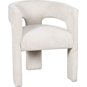 Bowen Modern Three-Leg Upholstered Accent Dining Armchair With Corduroy Fabric
