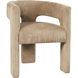 Bowen Modern Three-Leg Upholstered Accent Dining Armchair With Corduroy Fabric