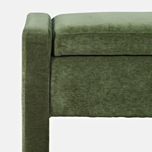Braun 48\" Contemporary Upholstered Modern Bedroom Hallway Storage Bench