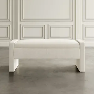 Braun 48\" Contemporary Upholstered Modern Bedroom Hallway Storage Bench