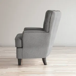 Bryson Transitional Upholstered Accent Chair With Nailhead Trim