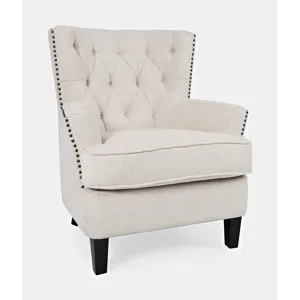 Bryson Transitional Upholstered Accent Chair With Nailhead Trim