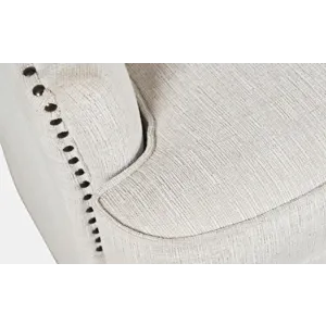 Bryson Transitional Upholstered Swivel Chair With Nailhead Trim