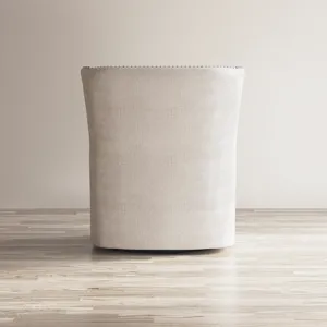 Bryson Transitional Upholstered Swivel Chair With Nailhead Trim