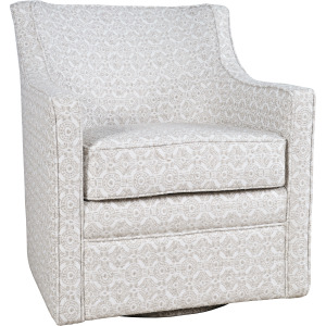 Barrett Crux Transitional Modern Textured Upholstery Swivel Accent Armchair