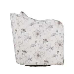 Daisy Bloom Classic Traditional Swivel Accent Armchair With Pillow