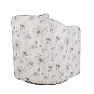 Daisy Bloom Classic Traditional Swivel Accent Armchair With Pillow