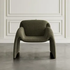 Dolce Mid-Century Modern Bent Angle Upholstered Accent Chair