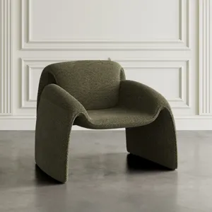 Dolce Mid-Century Modern Bent Angle Upholstered Accent Chair