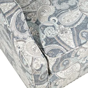 Westbrook Paisley Fabric Transitional Upholstered Accent Chair With Nailhead Trim