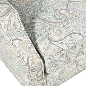 Westbrook Paisley Fabric Transitional Upholstered Accent Chair With Nailhead Trim