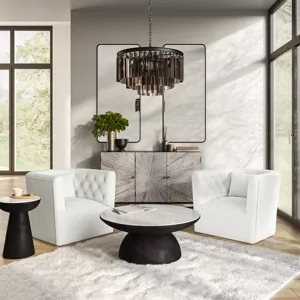 Everly Boucle Modern Transitional Swivel Accent Chair