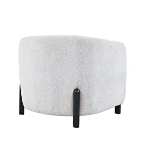 Finn Modern Upholstered Barrel Accent Chair With Exposed Frame