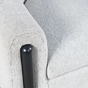Finn Modern Upholstered Barrel Accent Chair With Exposed Frame