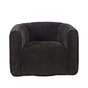 Grande Modern Barrel Swivel Upolstered Tufted Accent Chair