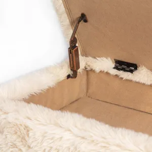 Huggy Luxury Plush Faux Fur Upholstered Storage Bench