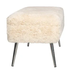 Huggy Luxury Plush Faux Fur Upholstered Storage Bench