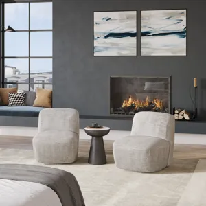 Josie Upholstered Contemporary Casual Swivel Accent Chair