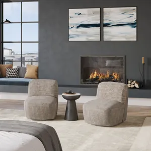 Josie Upholstered Contemporary Casual Swivel Accent Chair