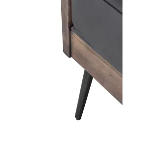 Karma Genuine Leather Solid Wood Rustic Accent Chair