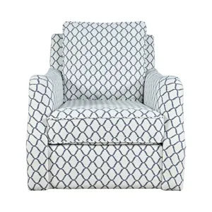 Kennedy Carter Contemporary Upholstered Pattern Swivel Accent Chair