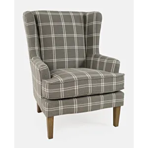 Lacroix Traditional Upholstered Wingback Accent Chair