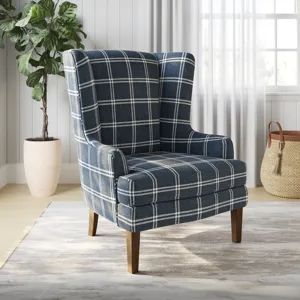 Lacroix Traditional Upholstered Wingback Accent Chair