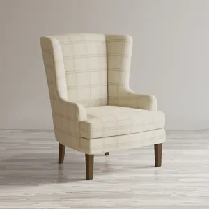 Lacroix Traditional Upholstered Wingback Accent Chair