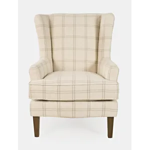 Lacroix Traditional Upholstered Wingback Accent Chair